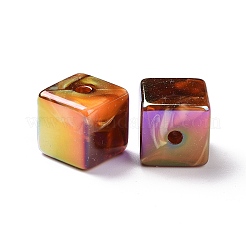 UV Plating Rainbow Iridescent Acrylic Beads&nbsp;PACR-H003-11