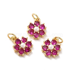 Rack Plating Brass Micro Pave Cubic Zirconia Charms&nbsp;KK-A160-22E-G