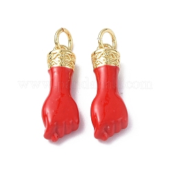Eco-Friendly Rack Plating Brass Enamel Pendants&nbsp;X-KK-F845-36G-01