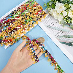 Polyester Wave Lace Ribbon&nbsp;OCOR-WH0078-114