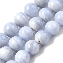 Natural Blue Lace Agate Beads Strands&nbsp;G-G344-A06-12mm
