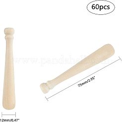 Unfinished Mini Natural Wooden Half Drilled Beads&nbsp;WOOD-OC0001-27B