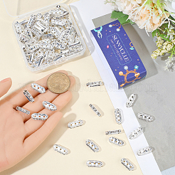 100Pcs Alloy Crystal Rhinestone Spacer Bars&nbsp;FIND-SC0021-30