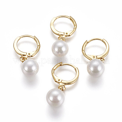 Brass Leverback Earrings&nbsp;EJEW-E196-03