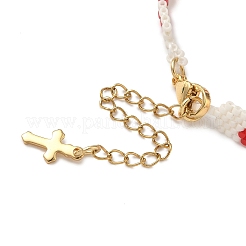 3Pcs 3 Colors Glass Seed Beaded Bracelets for Women&nbsp;BJEW-MZ00214