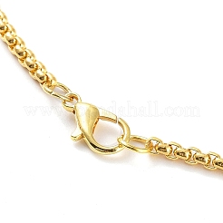 Golden Alloy Rhinestone Pendant Necklaces&nbsp;NJEW-P284-02G