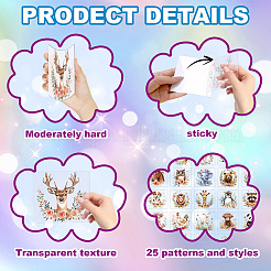 25Pcs 25 Styles PVC Self Adhesive Stickers&nbsp;DIY-WH0682-020