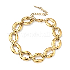 304 Stainless Steel Oval Link Chain Bracelets for Women&nbsp;BJEW-F533-02A-G