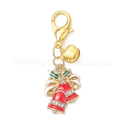 7Pcs Christmas Theme Alloy Enamel Pendant Decorations&nbsp;HJEW-MZ00328