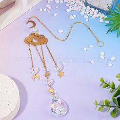 1Pc Faceted Glass Sun Catcher Pendant Decorations&nbsp;AJEW-TA0002-89