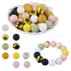 70Pcs 10 Styles Silicone Focal Beads&nbsp;SIL-SZ0002-31