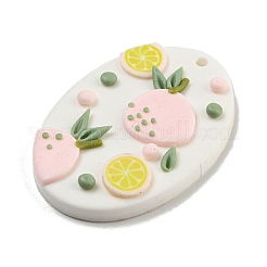 Geometrical Shape with Fruit Handmade Polymer Clay Pendants&nbsp;CLAY-E008-01B