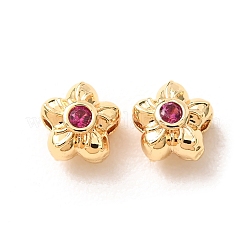Brass Pave Cubic Zirconia Spacer Beads&nbsp;KK-F942-26G