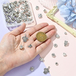 100Pcs 25 Styles Tibetan Style Alloy Beads&nbsp;TIBEB-YW0001-29