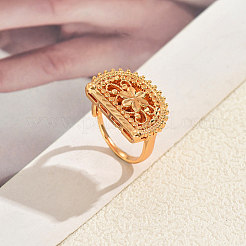 Brass Geometric Floral Finger Rings for Women&nbsp;CO0398