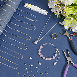 DIY Brass Chain Necklaces Making Kits&nbsp;DIY-SP0003-31S