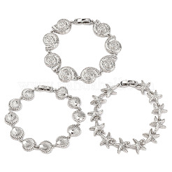 Brass Link Bracelets for Women&nbsp;BJEW-H209-01P