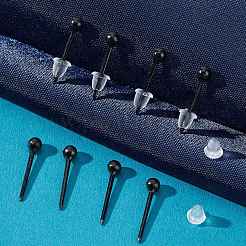 500Pcs Eco-Friendly Plastic Stud Earring Findings&nbsp;KY-SP0001-01B