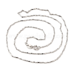 Anti-Tarnish Rhodium Plated 925 Sterling Silver Chain Necklaces&nbsp;STER-F039-12P