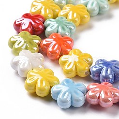 Glazed Porcelain Beads Strands&nbsp;PORC-M539-02