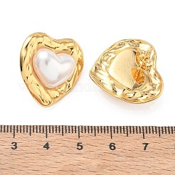 304 Stainless Steel & ABS Plastic Pearl Stud Earrings&nbsp;SA-CBA2696-38G