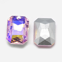 Pointed Back Glass Rhinestone Cabochons&nbsp;RGLA-T019-13x18mm-01
