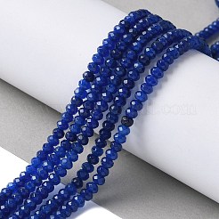 Dyed Natural Malaysia Jade Rondelle Beads Strands&nbsp;G-E316-2x4mm-68
