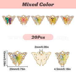 20Pcs Rack Plating Golden Alloy Pendants&nbsp;ALRI-SC0001-45