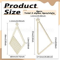 8Pcs 2 Styles Alloy Pendants&nbsp;FIND-LP0004-87