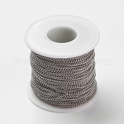 Tarnish Resistant 304 Stainless Steel Twist Chains&nbsp;CHS-R004-0.3mm