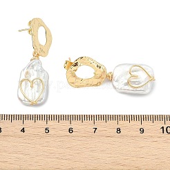 Brass Stud Dangle Earrings&nbsp;EJEW-JE07096