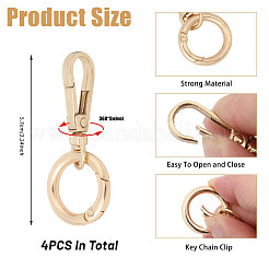 Alloy Swivel Lobster Claw Clasps & Spring Gate Rings&nbsp;HJEW-CA00006-02