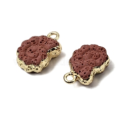 Dyed Synthetic Lava Rock Pendants&nbsp;G-P614-05G-01