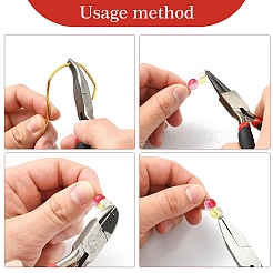 4Pcs 4 Styles Carbon Steel Flat Nose Pliers for Jewelry Making Supplies&nbsp;TOOL-YW0001-80
