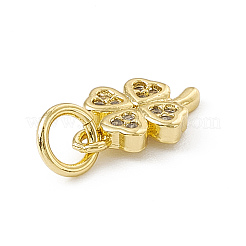 Brass Micro Pave Cubic Zirconia Charms&nbsp;ZIRC-F132-35G