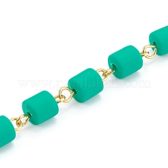 Handmade Polymer Clay Beaded Chain&nbsp;AJEW-JB00926-06