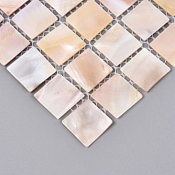 Natural Freshwater Shell Mosaic Tile Cabochons&nbsp;SHEL-Q029-05B