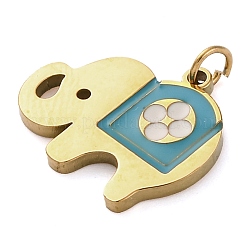 Ion Plating(IP) 304 Stainless Steel Enamel Pendants&nbsp;STAS-Z104-06G