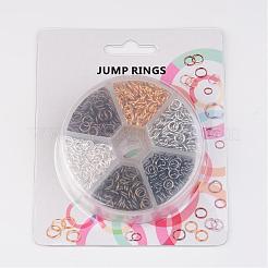 1 Box Brass Open Jump Rings&nbsp;KK-JP0007-6mm