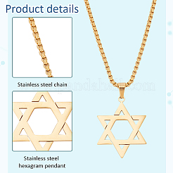 3Pcs 3 Colors 304 Stainless Steel Pendant Necklaces Set&nbsp;NJEW-AN0001-82