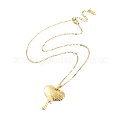 Melting Heart 304 Stainless Steel Pendant Necklaces&nbsp;NJEW-G083-02C-G