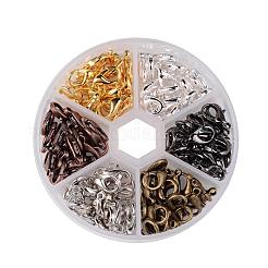 1 Box 240PCS 6 Colors Zinc Alloy Lobster Claw Clasps&nbsp;PALLOY-JP0002