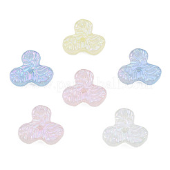 Rainbow Iridescent Plating Acrylic Beads&nbsp;OACR-N010-060