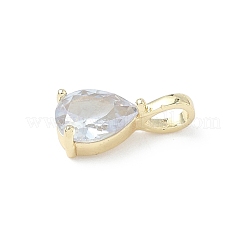 Brass Birthstone Pendants&nbsp;KK-D372-02P-04