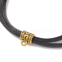 Cowhide Leather Cord Double Layer Necklace Making&nbsp;AJEW-JB01355-01
