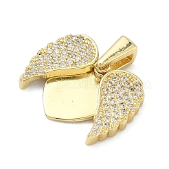 Brass Micro Pave Cubic Zirconia Open and Close Pendants&nbsp;KK-A282-05B-G