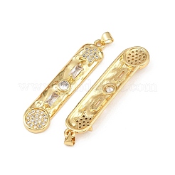 Brass Micro Pave Cubic Zirconia Big Pendants&nbsp;KK-F919-20G