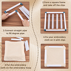3 Stes 3 Styles Plastic Cross Stitch Embroidery Hoops&nbsp;DIY-CP0012-44A