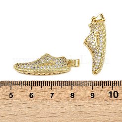 Brass Micro Pave Cubic Zirconia Pendants&nbsp;KK-S526-10G-D