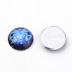 Flatback Glass Cabochons for DIY Projects&nbsp;X-GGLA-S029-25mm-040